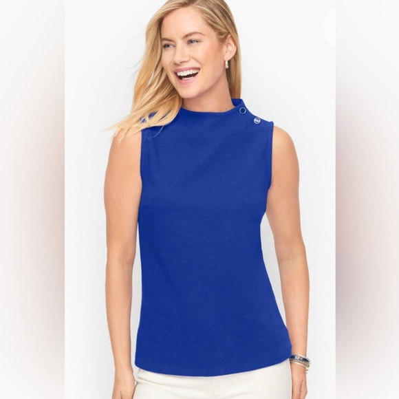 Talbots Button Detail Funnel Neck Tank size S in excellent condition - Picture 4 of 9